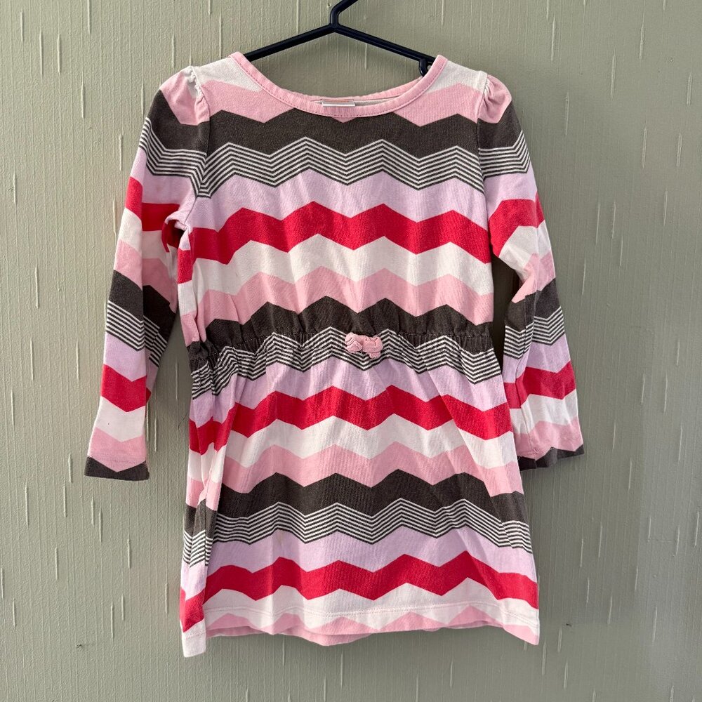 Girl's Gymboree Size 4 Striped Dress.  Long Sleeve